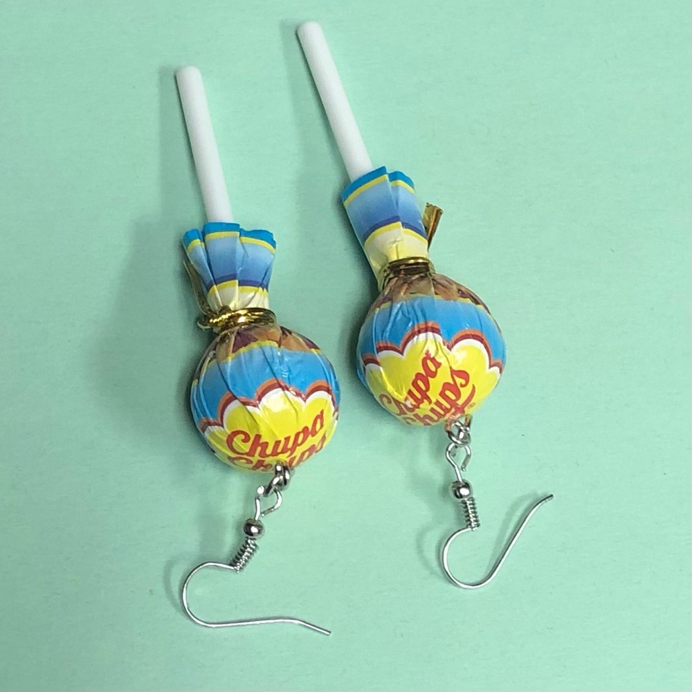 NEW✨ Chupa Chups Lollipop Earrings Miniature Realistic Lollipops - Picture 4 of 9